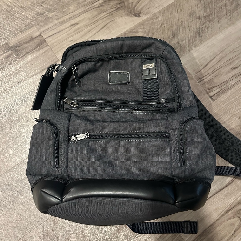 Tumi Black Backpack Durable Structured Design